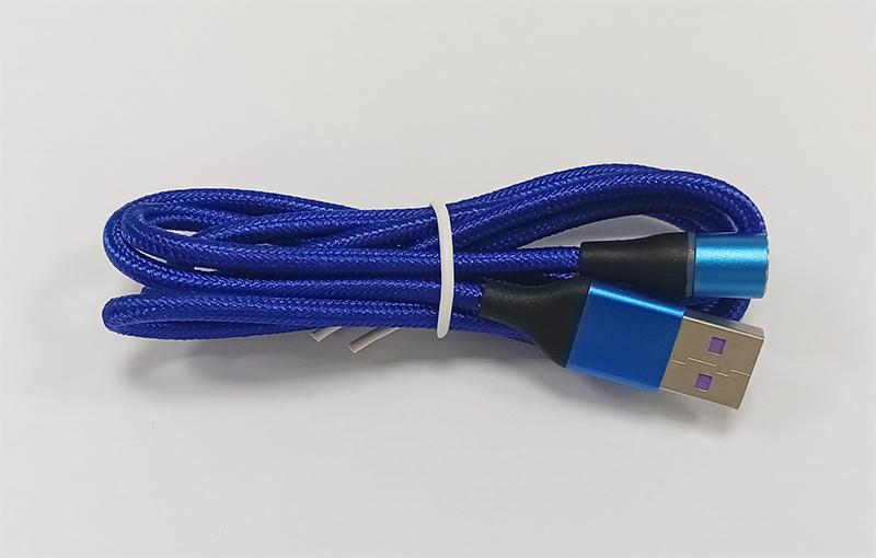 藍色尼龍編織磁吸數據線-02