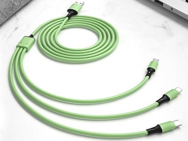 一拖三快充數據線，安卓/Type-C/蘋果通用充電線定制廠家